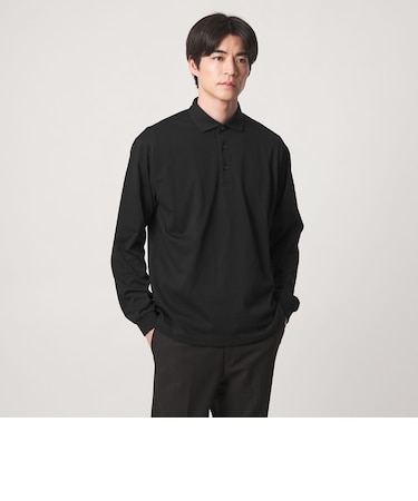 【WEB限定】JUST fit デイリー ドライ カッタウェイ 長袖 ポロシャツ -吸水速乾・抗菌-