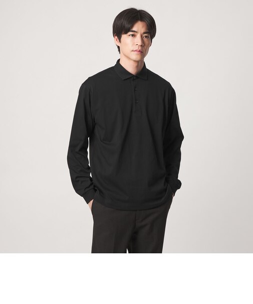【WEB限定】JUST fit デイリー ドライ カッタウェイ 長袖 ポロシャツ -吸水速乾・抗菌-