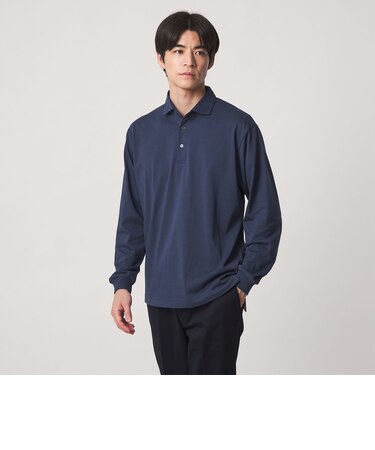 【WEB限定】JUST fit デイリー ドライ カッタウェイ 長袖 ポロシャツ -吸水速乾・抗菌-