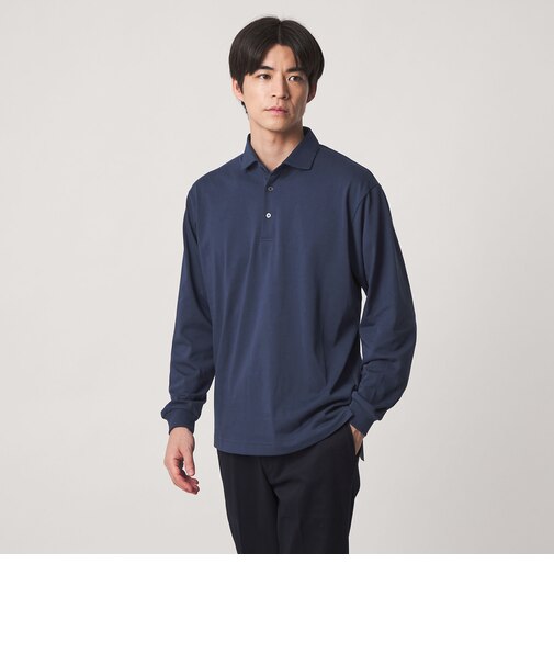 【WEB限定】JUST fit デイリー ドライ カッタウェイ 長袖 ポロシャツ -吸水速乾・抗菌-