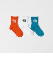 <THE NORTH FACE>ロゴ 3P クルーソックス / キッズ 19cm-21cm