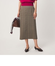 Daily Chic Iライン スリム スカート ストレッチ