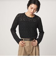 【WEB限定】＜at ease＞レース プルオーバー カットソー