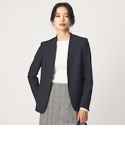 ［size SHORT/TALLあり］ライト ダブルクロス ノーラペル ジャケット