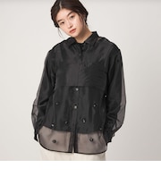 <GLR_MINE>ビジュー シャツ&ビスチェ セット