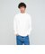 ロングファイバー クリア モックネック 長袖 Tシャツ カットソー