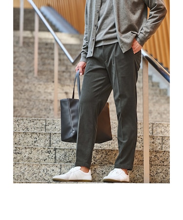 【WEB限定】JUST fit コーデュロイ 1プリーツ イージーパンツ