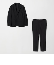 【WEB限定】JUST fit ウールライク ナロー セットアップ ジャケット&パンツ -ストレッチ-