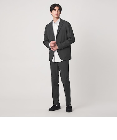 【WEB限定】JUST fit ウールライク ナロー セットアップ ジャケット＆パンツ -ストレッチ-