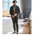【WEB限定】JUST fit ウールライク ナロー セットアップ ジャケット＆パンツ -ストレッチ-