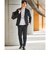 【WEB限定】JUST fit ウールライク ナロー セットアップ ジャケット＆パンツ -ストレッチ-