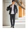 【WEB限定】JUST fit ウールライク ナロー セットアップ ジャケット＆パンツ -ストレッチ-