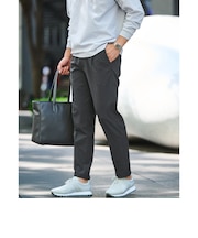 【WEB限定】JUST fit ウールライク 1プリーツ イージーパンツ -ストレッチ-