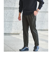 【WEB限定】JUST fit ウールライク 1プリーツ イージーパンツ -ストレッチ-