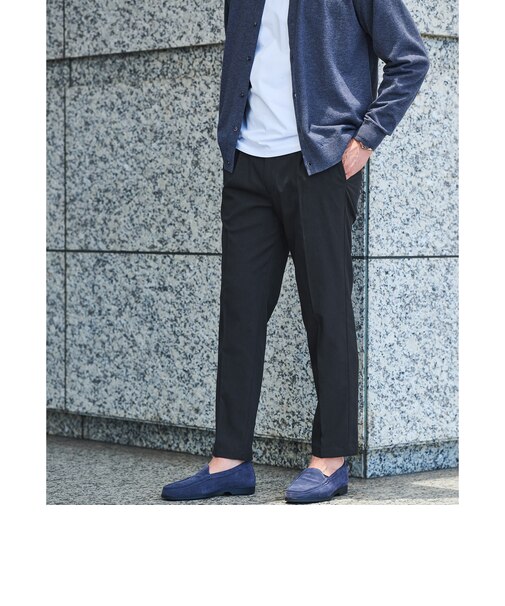 【WEB限定】JUST fit ウールライク 1プリーツ イージーパンツ -ストレッチ-
