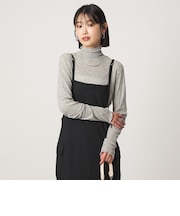 ［size SHORTあり］テレコ タートルネック プルオーバー