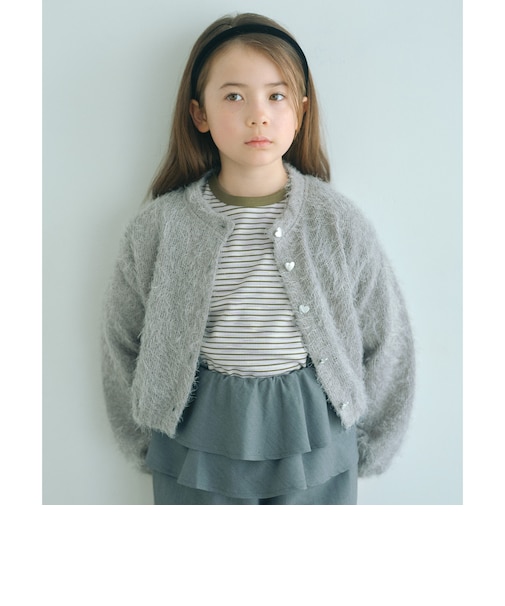 【COOL CHIC GIRLS STYLE】フラッフィー カーディガン / キッズ 120cm-160cm