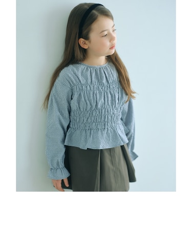 【COOL CHIC GIRLS STYLE】チェック シャーリング プルオーバー / キッズ 120cm-160cm