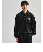 【別注】<UMBRO>ベロア 長袖 ポロシャツ