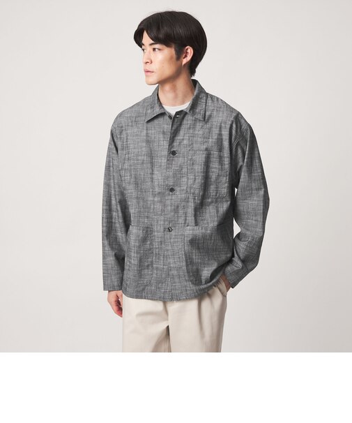 【別注】【WEB限定】<3/2 WORKS>シャンブレー カバーオール シャツアウター