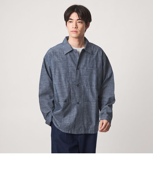 【別注】【WEB限定】<3/2 WORKS>シャンブレー カバーオール シャツアウター