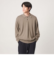 FINE BASIC アメリカンシーアイランドコットン 長袖 ニットポロシャツ