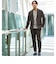 【WEB限定】JUST fit ミニチェック ナロー セットアップ ジャケット＆パンツ -ストレッチ-