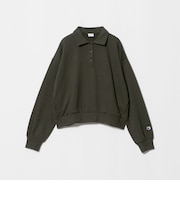 【別注】<Champion> CVC ヘンリーボタン スウェット プルオーバー