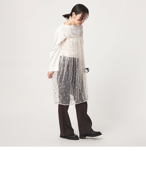 【WEB限定】<at ease>チュール シシュウ 2WAY スカート ワンピース
