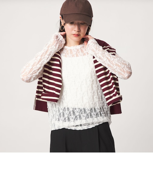 【WEB限定】<at ease>レース カットソー