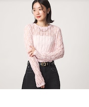 【WEB限定】＜at ease＞レース カットソー
