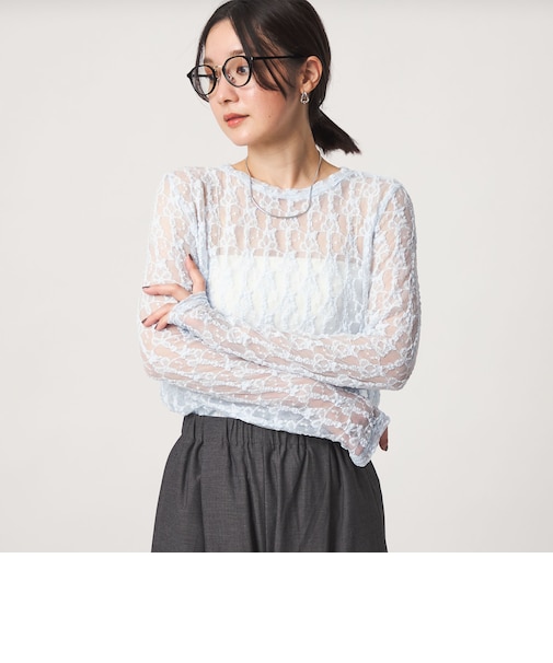 【WEB限定】<at ease>レース カットソー