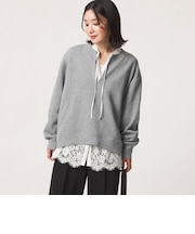 【WEB限定】<at ease>ダブルフェイス Vネック プルオーバー カットソー
