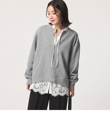 【WEB限定】<at ease>ダブルフェイス Vネック プルオーバー カットソー
