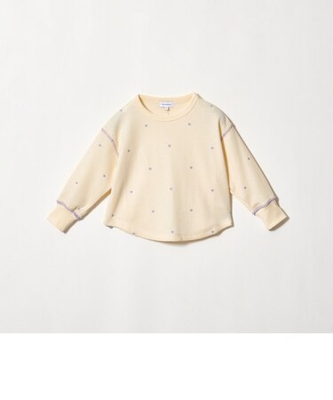 ハート ワッフル ロングスリーブ Tシャツ / キッズ 100cm-160cm