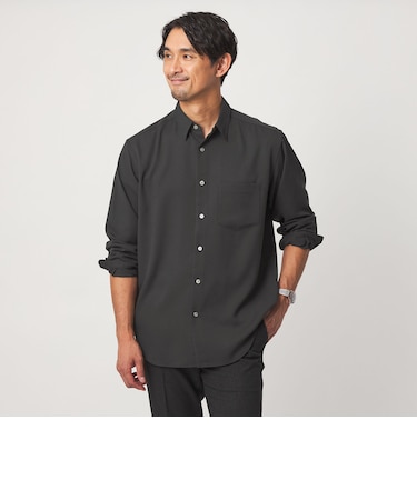 【WEB限定】JUST fit ウールライク リラックス 長袖 シャツ