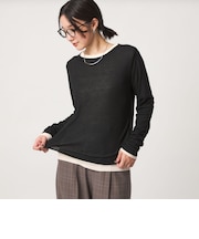 【WEB限定】<at ease>ハイショク レイヤード プルオーバー カットソー