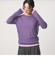 【WEB限定】<at ease>ハイショク レイヤード プルオーバー カットソー