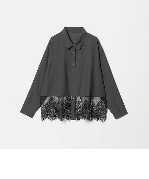 WEB限定】＜at ease＞スソ レース ロングスリーブ ブラウス UVカット