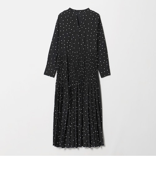 ［size SHORT/TALLあり］ワッシャー プリーツ ワンピース ドット