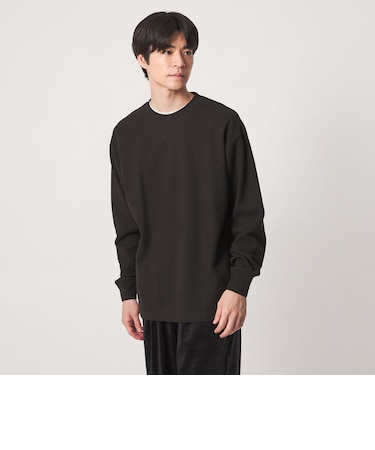 ワッフル クルーネック 長袖 Tシャツ カットソー