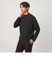 【WEB限定】JUST fit ウォームブレンド モックネック 長袖 カットソー -吸湿発熱-