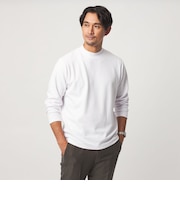 【WEB限定】JUST fit ウォームブレンド モックネック 長袖 カットソー -吸湿発熱-