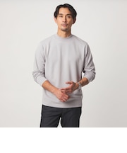【WEB限定】JUST fit ウォームブレンド モックネック 長袖 カットソー -吸湿発熱-