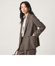 ［size SHORT/TALLあり］ヘアライン ダブルジャケット ストレッチ