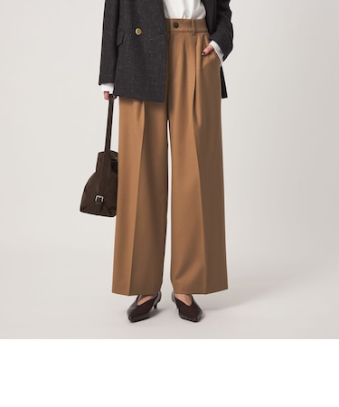 ［size SHORT/TALLあり］Daily Chic サキソニー ワイド パンツ