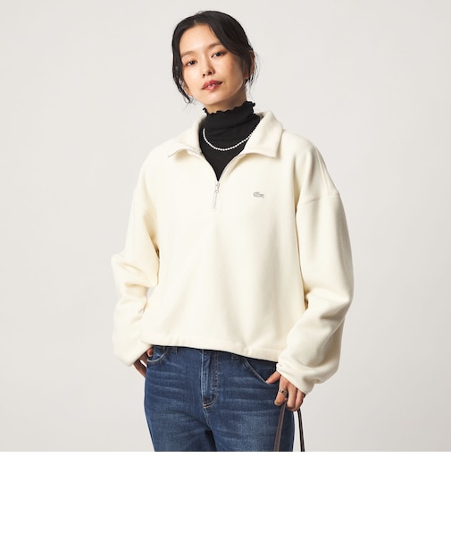 【別注】＜LACOSTE＞ フリース ハーフジップ プルオーバー