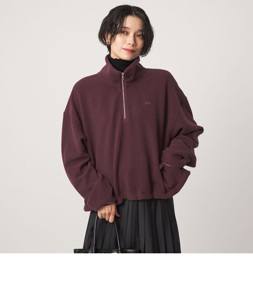 別注】＜LACOSTE＞ フリース ハーフジップ プルオーバー｜グリーン