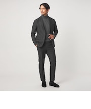 【WEB限定】JUST fit ヘリンボーン ナロー セットアップ ジャケット&パンツ