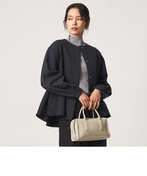 【完売品美品】fleurie(フルリー) フォルム ジャケット　ネイビー size SHORTあり］fleurie(フルリー) ドッキング ジャケット｜グリーン